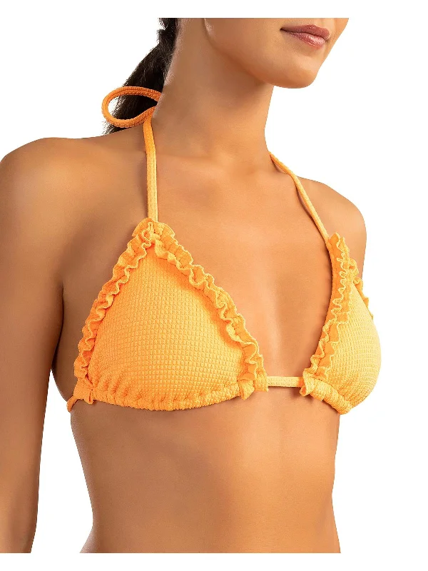 Womens Ribbed Polyester Bikini Swim top